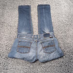 Lucky Brand Jeans Women 4 Blue Distressed Casual Grunge Straight Leg Denim